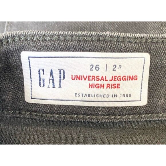 GAP Womens Universal Jegging High Rise Faded Black Jeans Size 2 Slim Skinny Fit - Picture 4 of 5